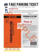 Fake Parking Ticket Customize - U-Fill - No Limit