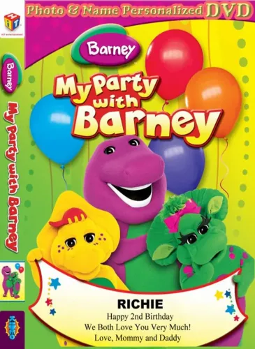 My Party With Barney Photo & Name Personalized DVD - Mediak