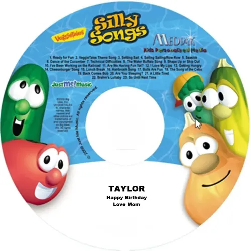 Silly Songs With Veggie Tales Name Personalized CD