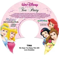 Disney Princess Tea Party Name Personalized CD