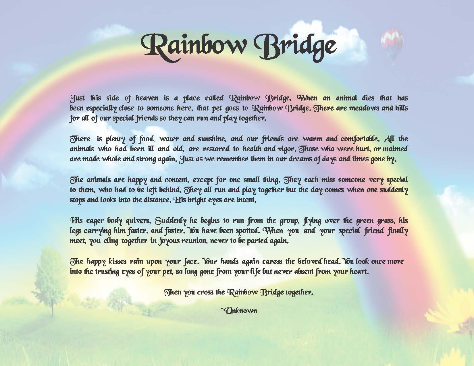 Rainbow Bridge - Instant Digital Download