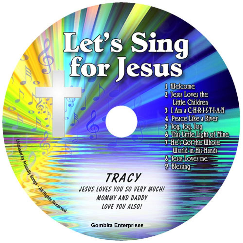 Friendly Songs® Let's Sing For Jesus - Standard or Any Name CD