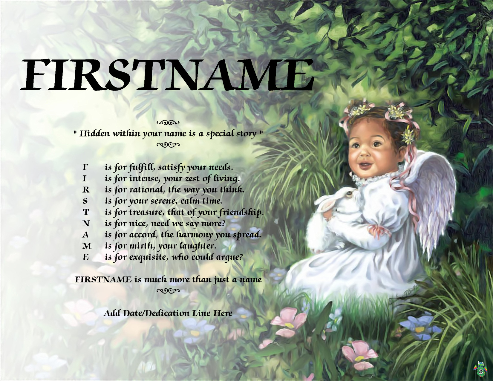 FIRST NAME POEM STORY Angel Blessed II