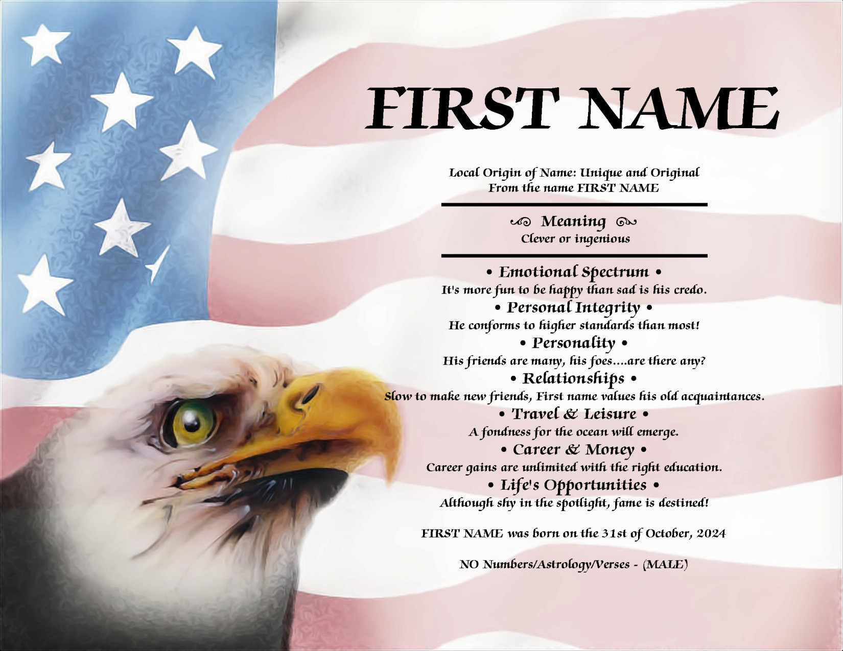 FIRST NAME MEANING American Eagle